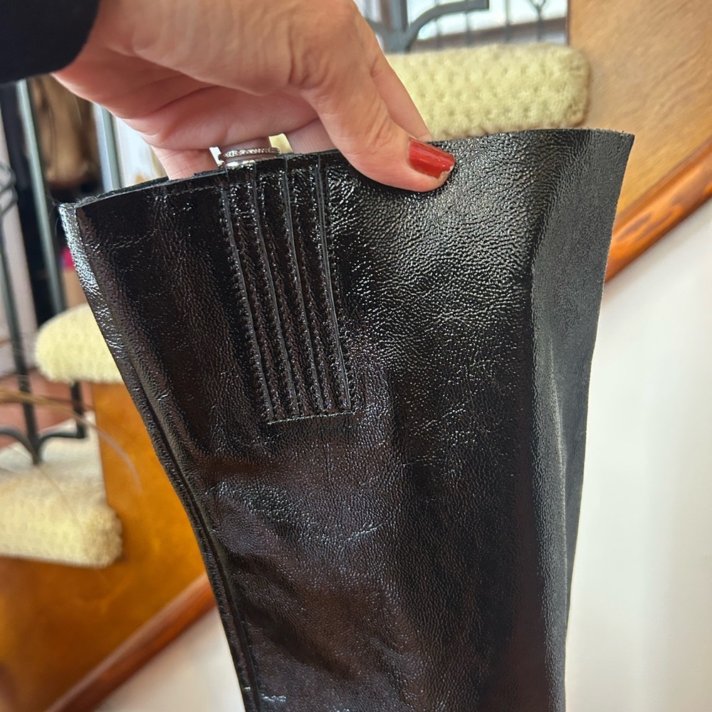 L'INTERVALLE Black Patent Over-the-Knee Boots - Picture 7 of 13